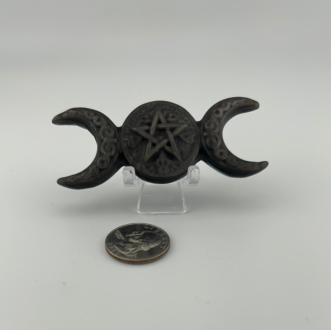 Silver Sheen Obsidian Moon
