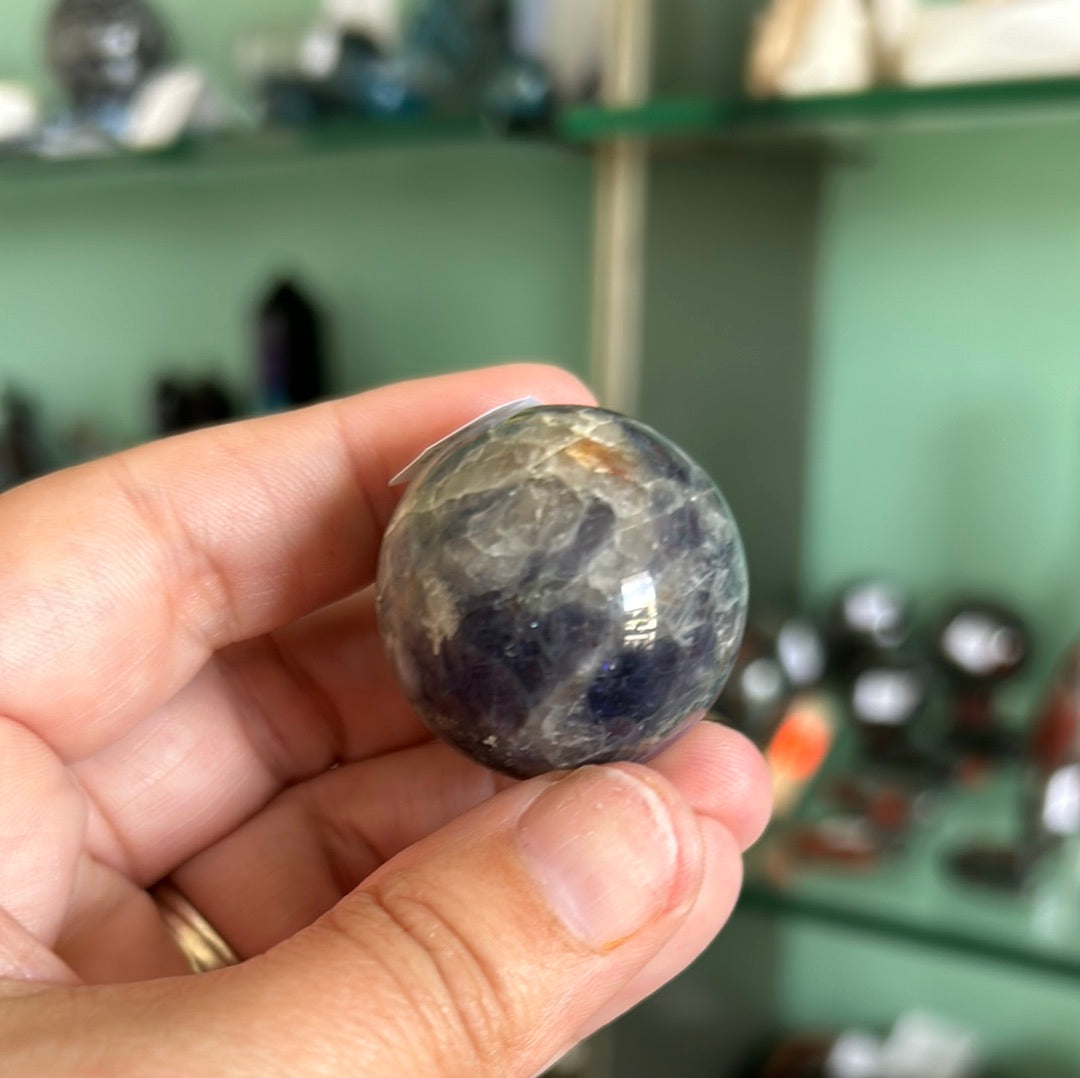 Bloodshot Iolite Sphere