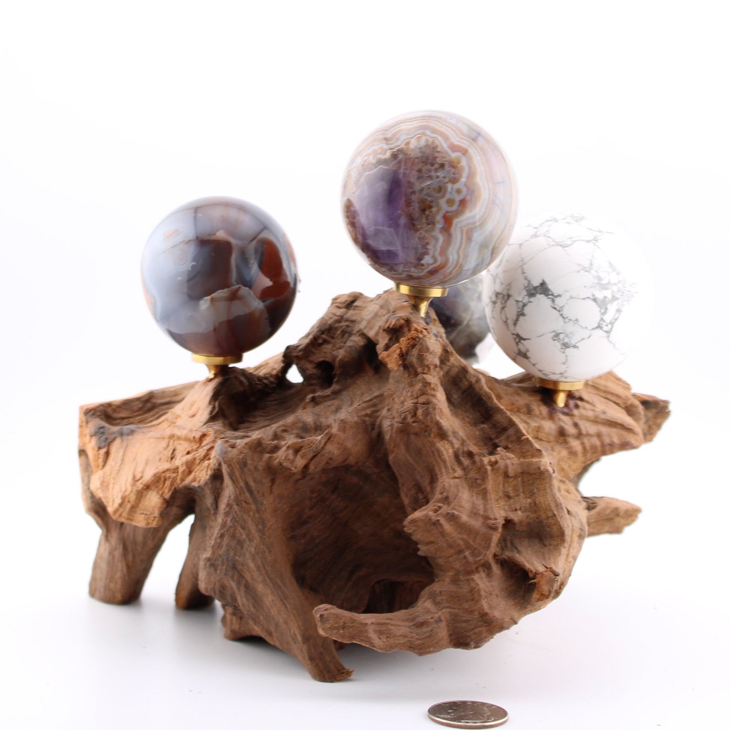 Driftwood Sphere Holder