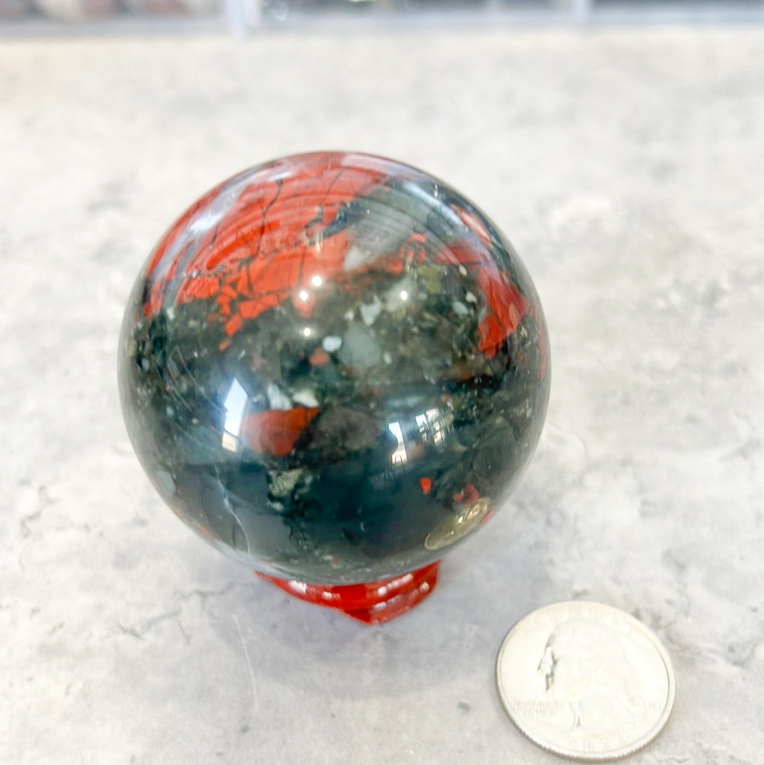 African Bloodstone Sphere