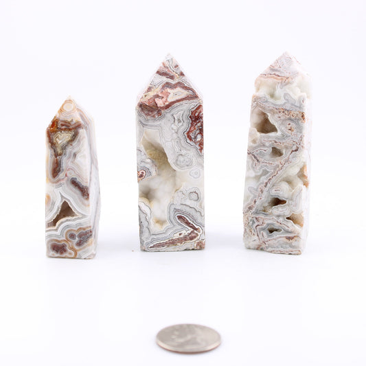 Red Crazy Lace Agate with Druzy Point