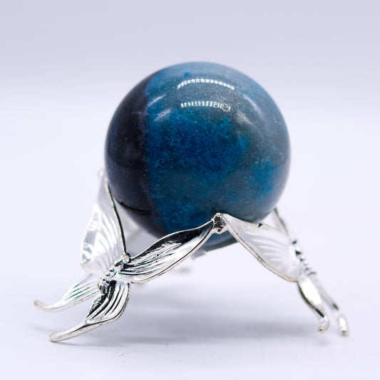 Silver Butterfly Sphere Holder