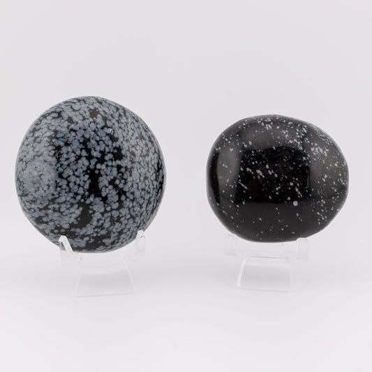Snowflake Obsidian Palm Stone