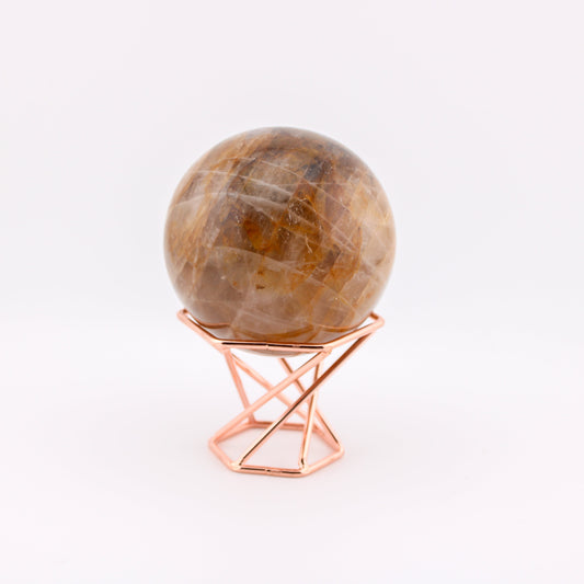 Rose Gold Sexagon Sphere Holder