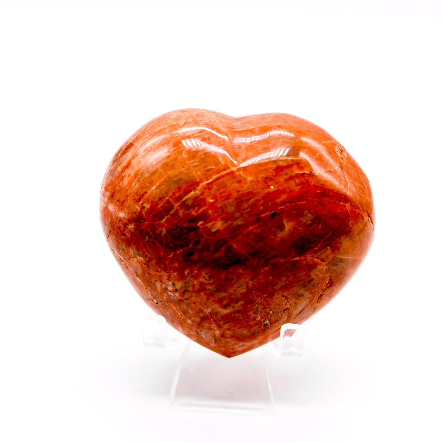 Peach Moonstone Heart