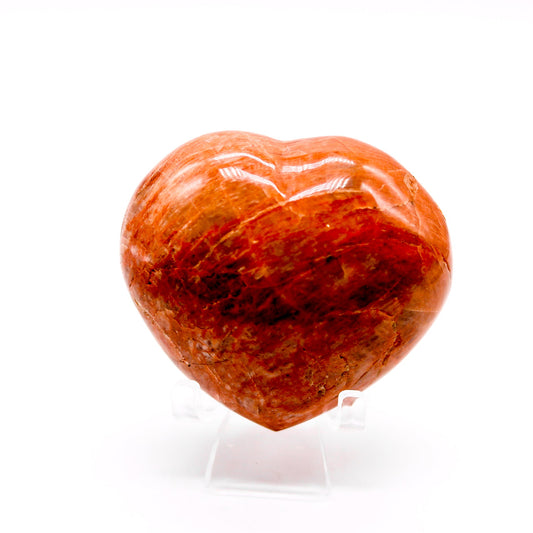 Peach Moonstone Heart