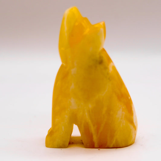 Orange Calcite Wolf